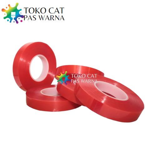 

Double Tape MERAH Perekat Bolak Balik Ukuran 5MM - 30MM