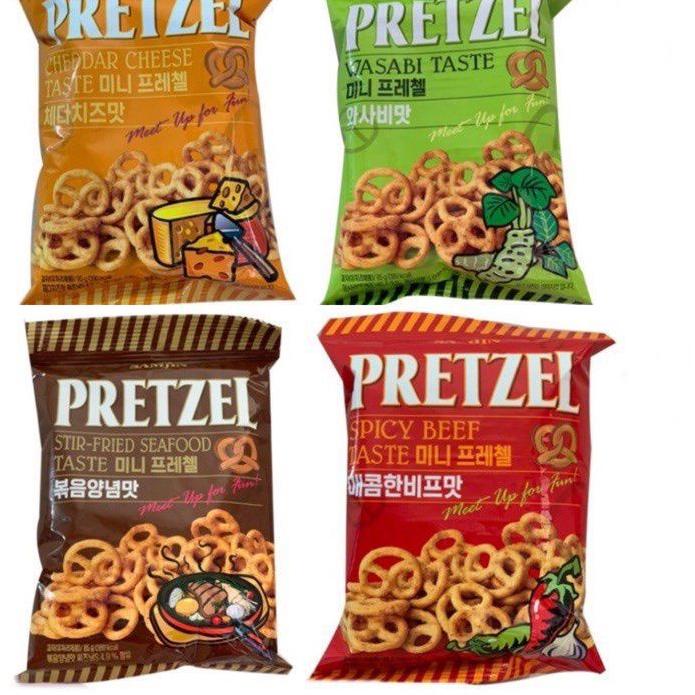 

TERBAIK Samjin Pretzel Korea Beef Spicy, Seafood, Cheese, Wasabi / Snack Korea YU7.