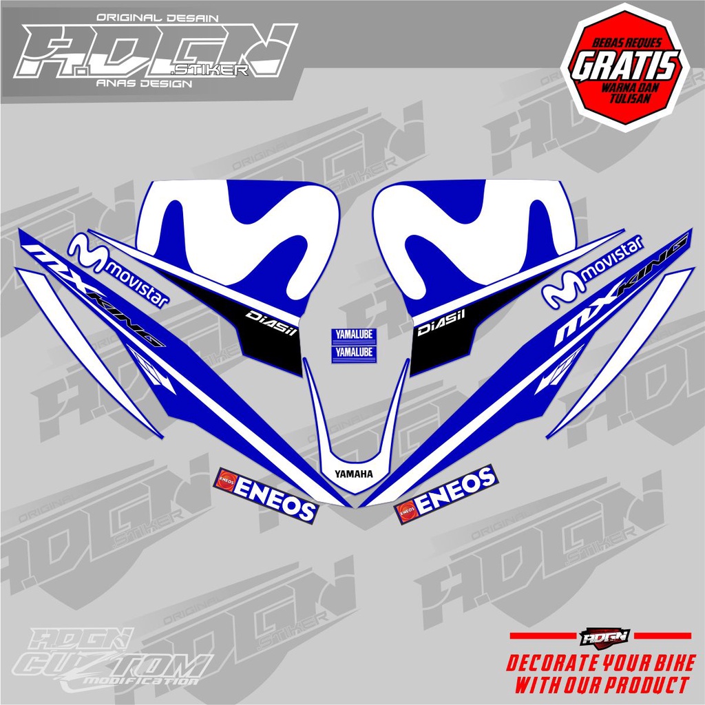 striping mx king movistar y15zr exciter150 sniper150 custom
