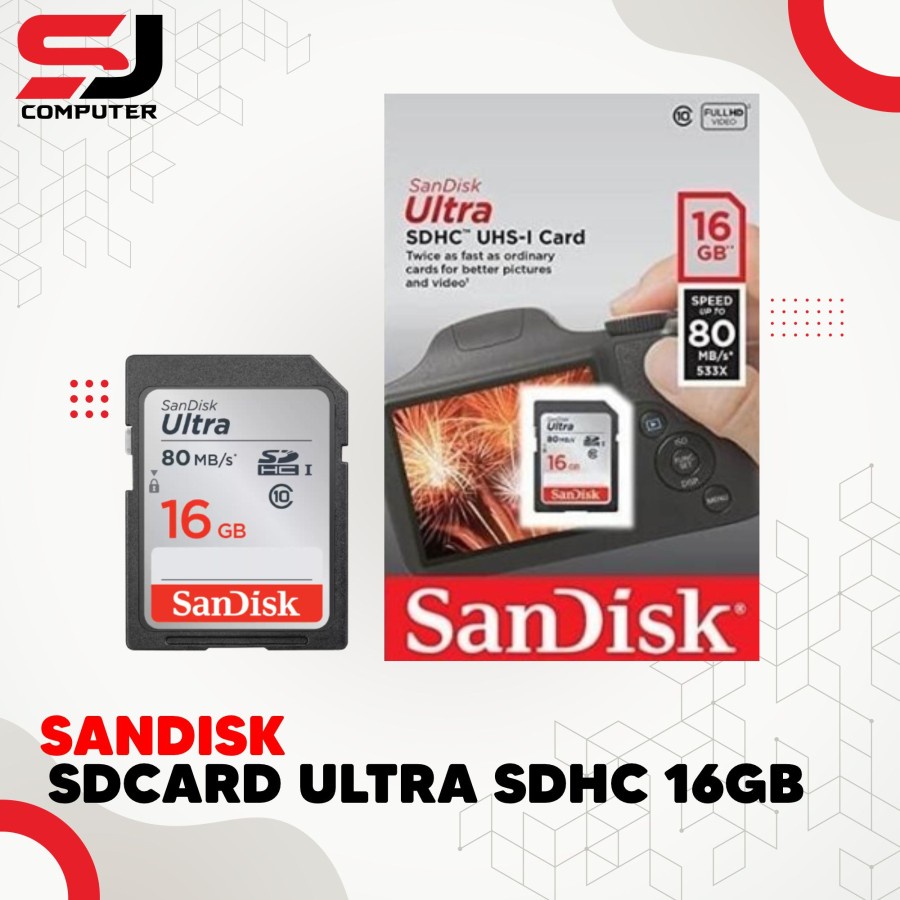 Sandisk Ultra SDHC 16GB | 32GB | 64GB SD Card ORIGINAL