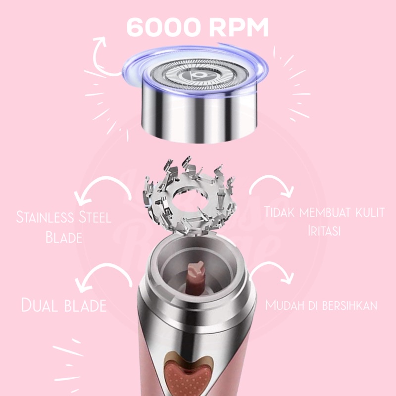 ALAT CUKUR BULU EPILATOR PENCUKUR CUKURAN SHAVER KETIAK KAKI TANPA TUMBUH KASAR