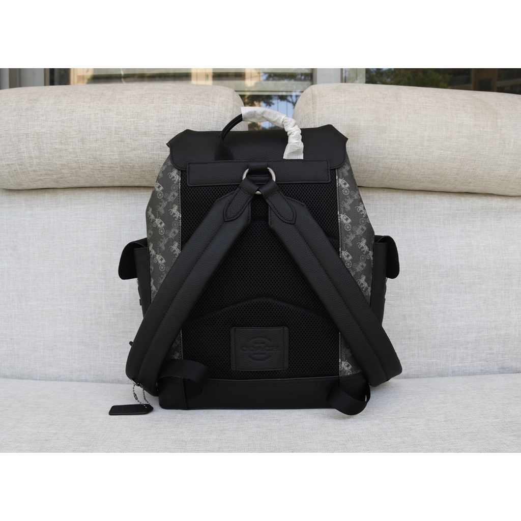 [Instant/Same Day]COACH 89897 Black Backpack Mountaineering Bag beibao