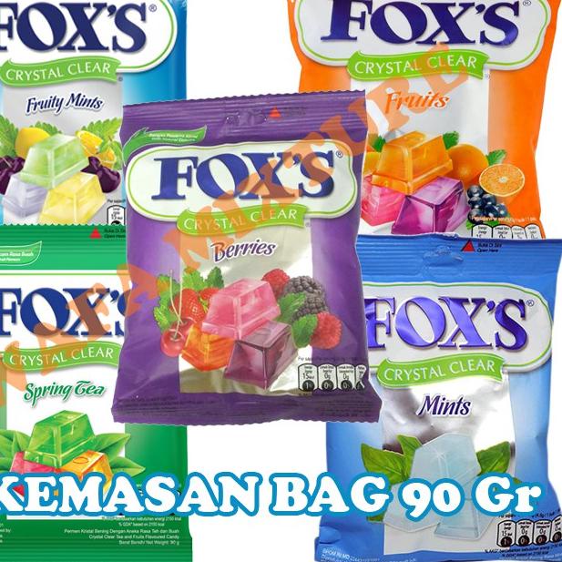 

↢ Permen FOXS fox Crystal Clear varian rasa Fruits Mints, Berries, Mint, Spring Tea, Fruits, Kopi 90Gr ゜