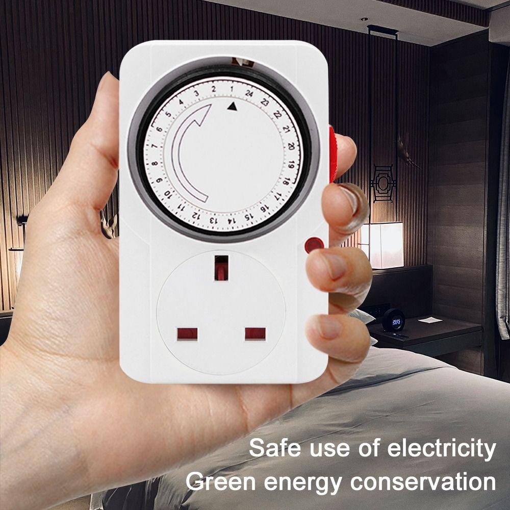 Top Timer Switch Stop Kontak Dapur Rumah Tangga UK EU US Plug Timer Stop Kontak Timer Mekanik