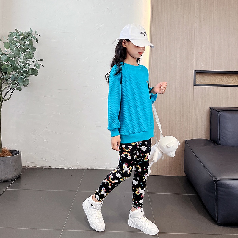 ByKiddos - Legging Katun Impor Stretch Panjang Cetak Motif Lucu Ala Korea Anak Perempuan Import 3-11 Th