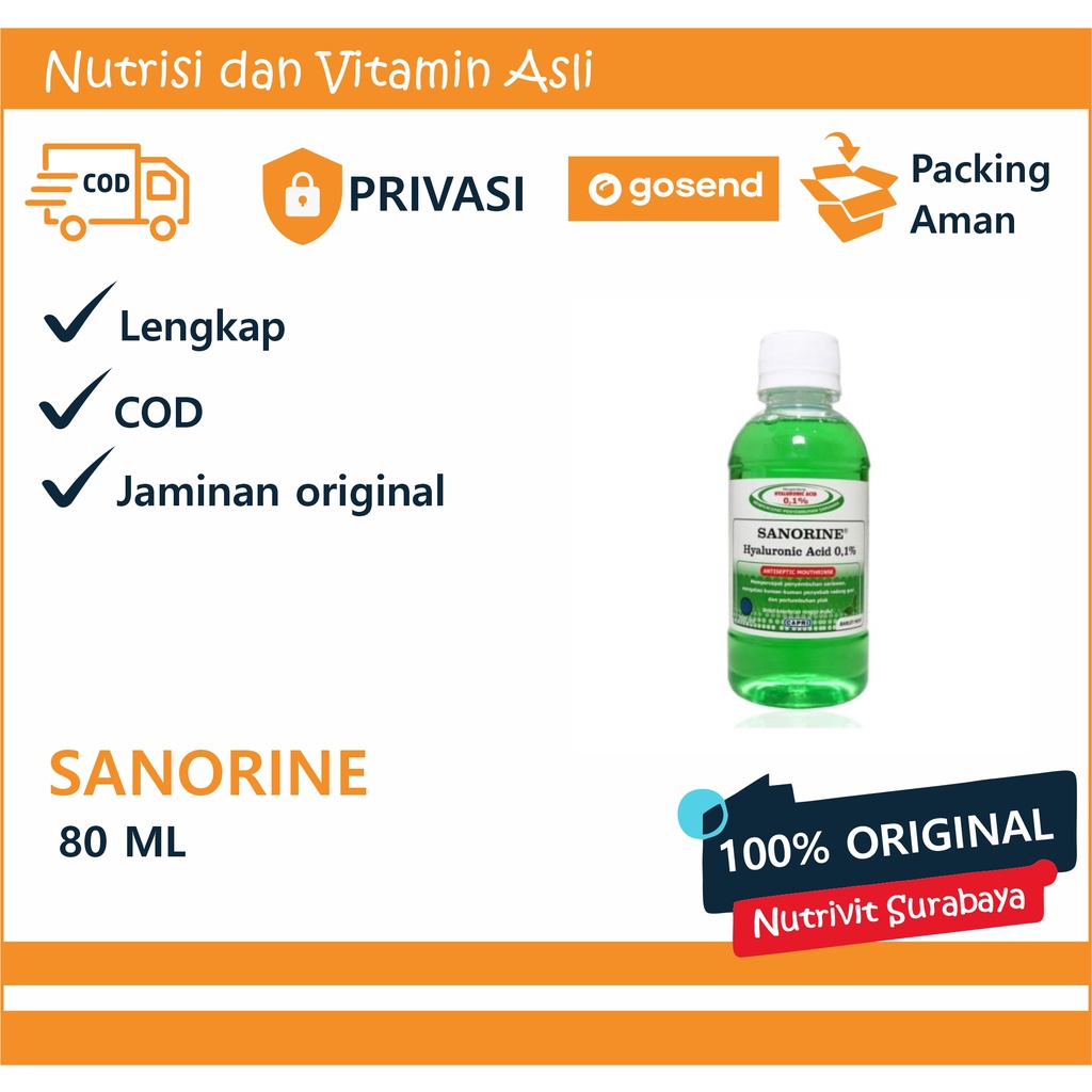 Sanorine Obat Kumur 0,1% Hijau 80ML