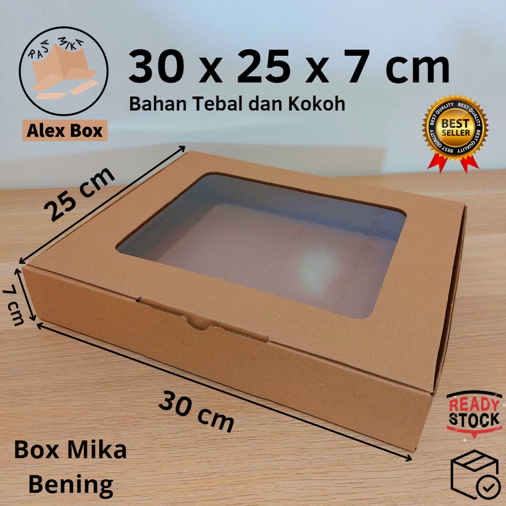 

Kardus Mika 30 x 25 x 7 cm... model diecut, untuk kue hampers dll