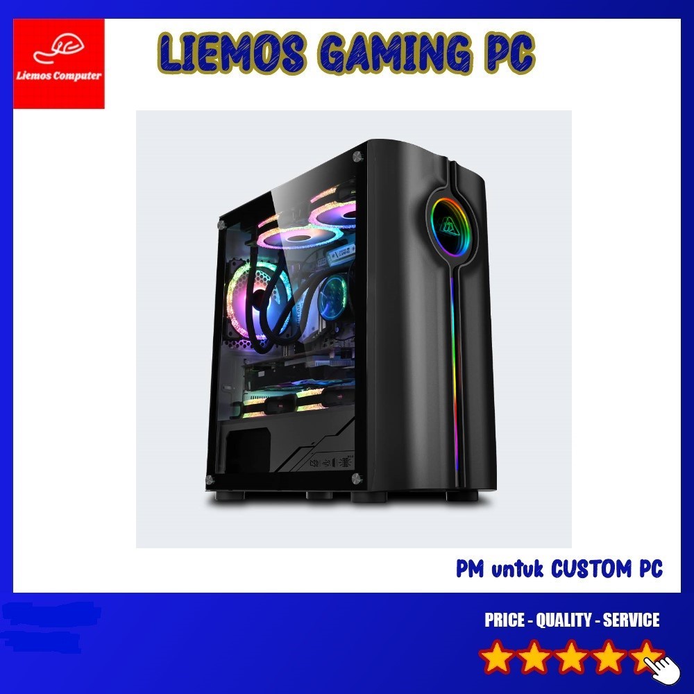 PC Komputer Gaming Editing Intel Core I5 12400F RX550 4GB / RX560 / GTX1050TI / GTX1650 / RX6500XT 4GB