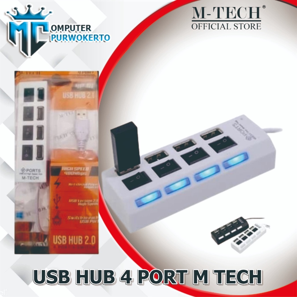 USB Hub 4 Port On Off MTech