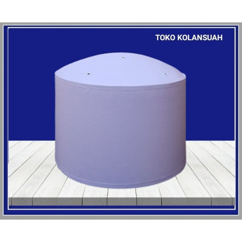 peci putih polos tinggi 13cm