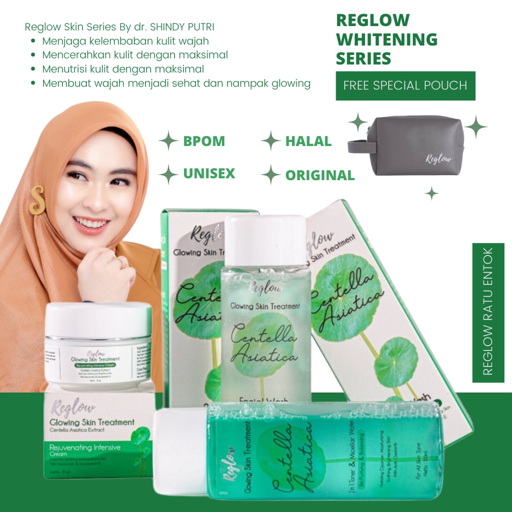 Skincare Reglow dr Shindy Putri Original BPOM Glow Skin Treatment Pemutih Wajah Perawatan Glowing Wh