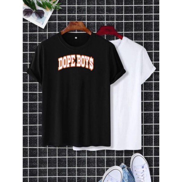 ALVINCLO - Tshirt Dope Boys - Black Kaos Pria