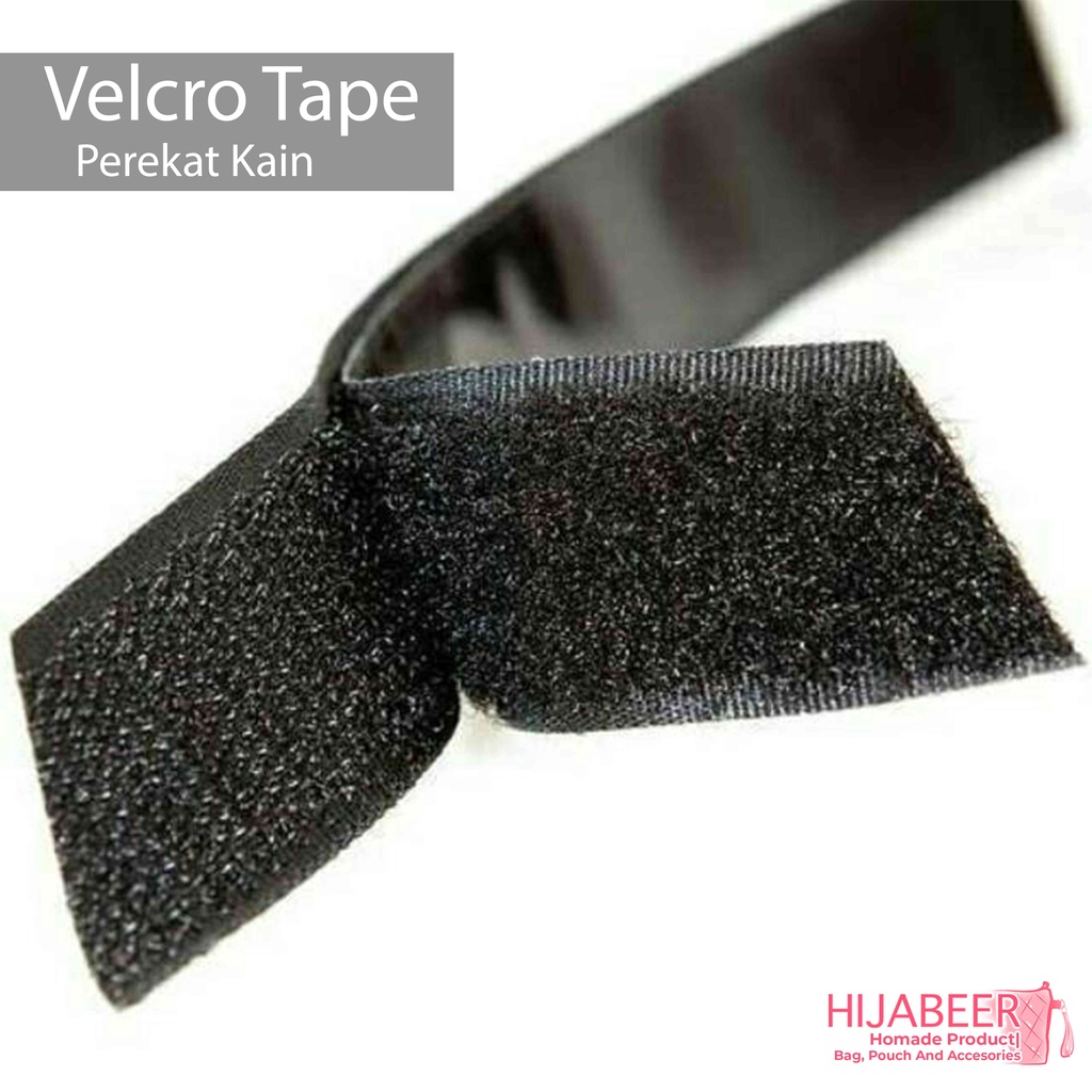 Velcro Tape Perekat Kain 2,5cm Aksesoris Tas dan DIY - Meteran