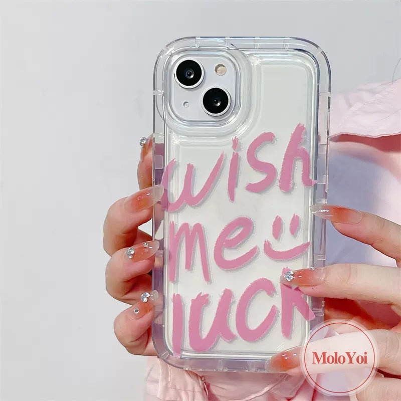 IPHONE Ins Fashion Graffiti Huruf Case Kompatibel Untuk Iphone13 11 14 12 Pro MAX 6 6S 7 8 Plus XR X XS MAX 7plus 8plus Shockproof Airbag Lembut TPU Anti Jatuh Bening Penutup Belakang