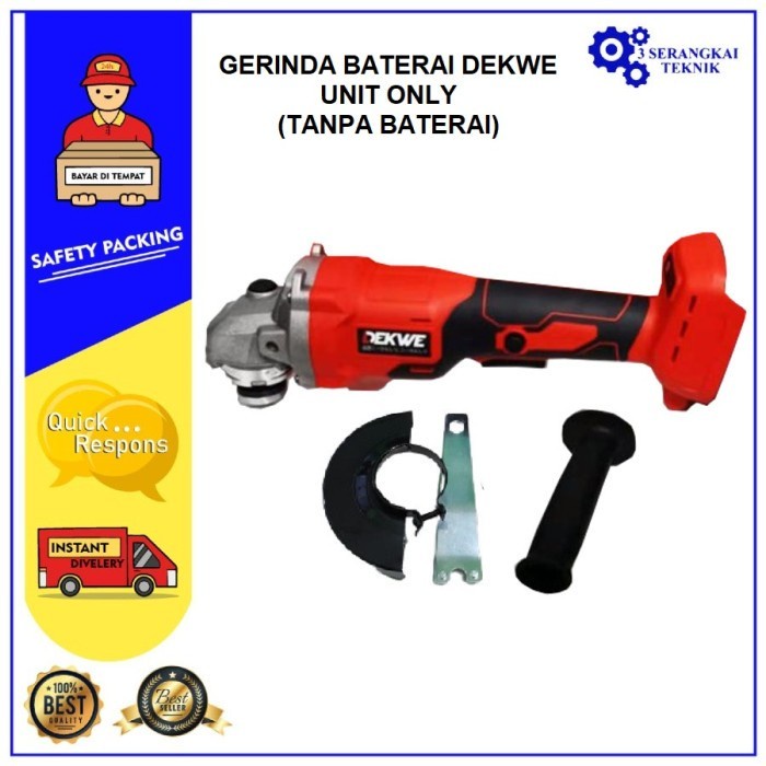 Cordless Grinder Dekwe Gerinda Tangan Baterai (Unit Only) No Baterai