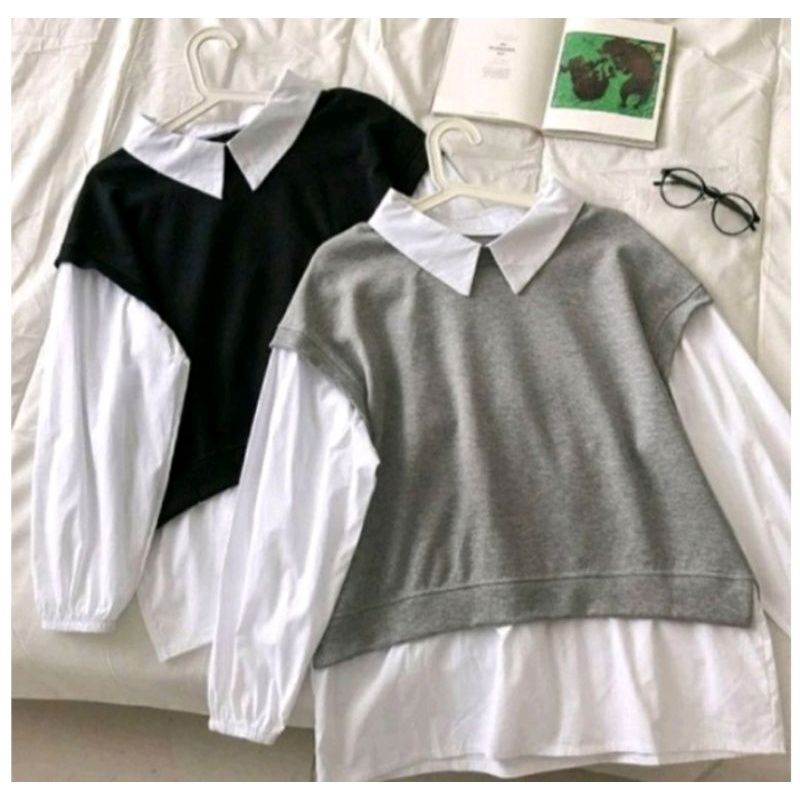 [Fn] Kekinian Blouse Yummi Atasan Korea Bahan Baby Terry