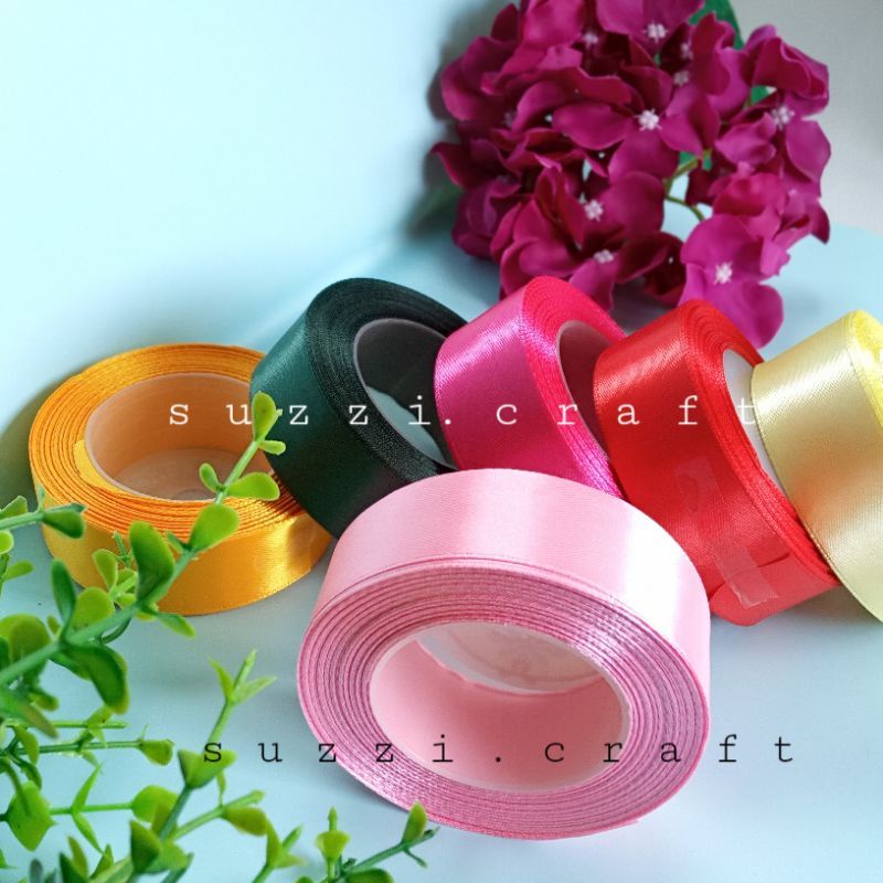 GROSIR pita satin 2.5cm per slop / 5roll