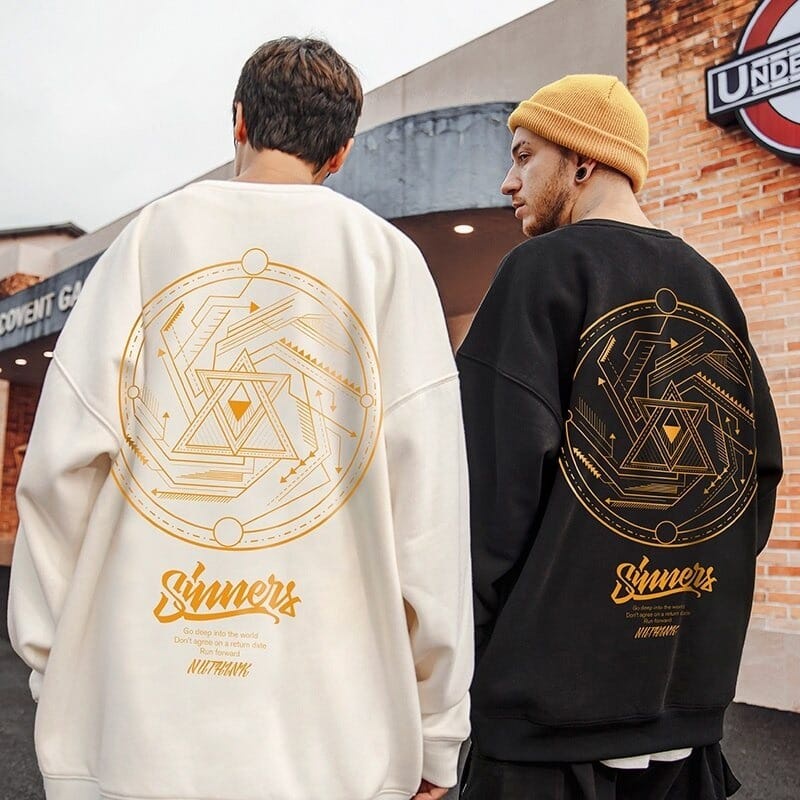 Sweater Basic Crewneck SINNERS Pria Wanita Bahan Fleece Tebal Ukuran S M L XL XXL XXXL