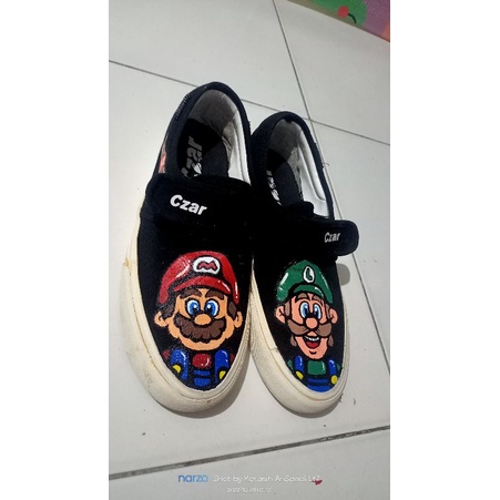 Sepatu Lokal CZAR Custom Design Super Mario