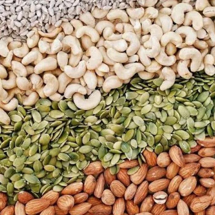 

Produk Terlaris MIX NUT SEED 500gr - Almond, Cashew, Pumpkin Seed, Sunflower Seed - Roasted