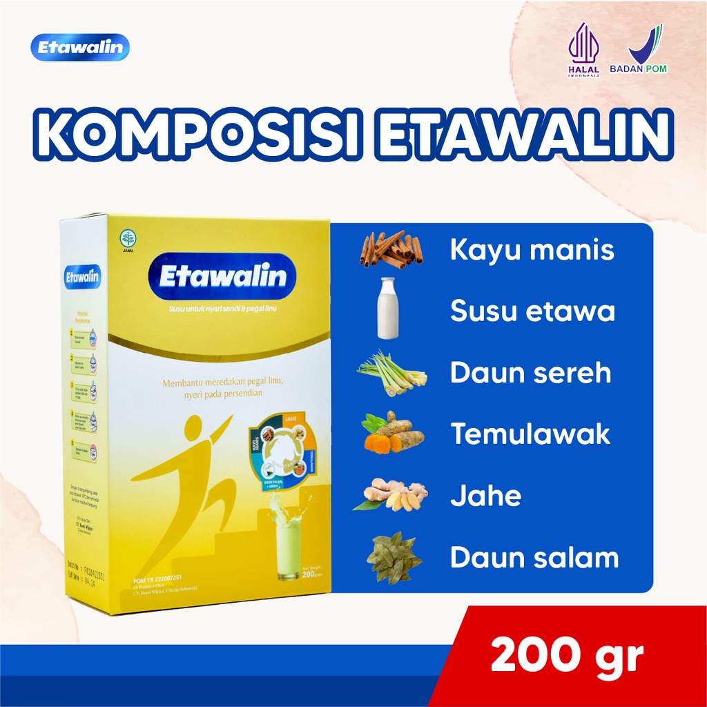 ETAWALIN ORIGINAL 5 BOX Susu Kambing Etawa Tingkatkan Kepadatan Tulang Isi 200 gram [60%]