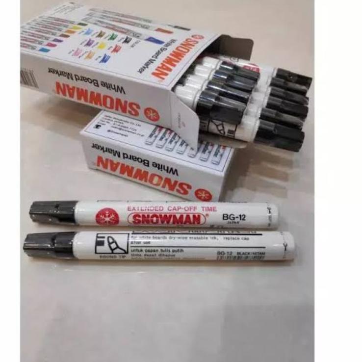 

Super Baru Spidol WHITEBOARD SNOWMAN BG-12 (12 PCS) HITAM