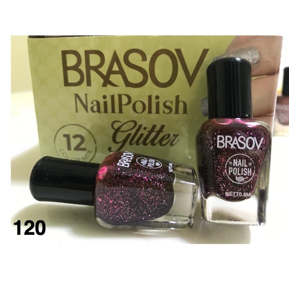 Kutek Gliter Halal Brasov 8ml | Kutek Glitter Cat Kuku Nail Polish Halal BPOM