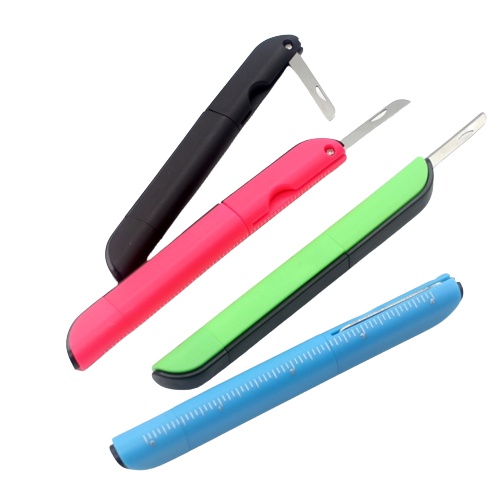 PENA PORTABLE MULTIFUNGSI DENGAN GUNTING &amp; CUTTER COMPAC PLUS 4 IN 1