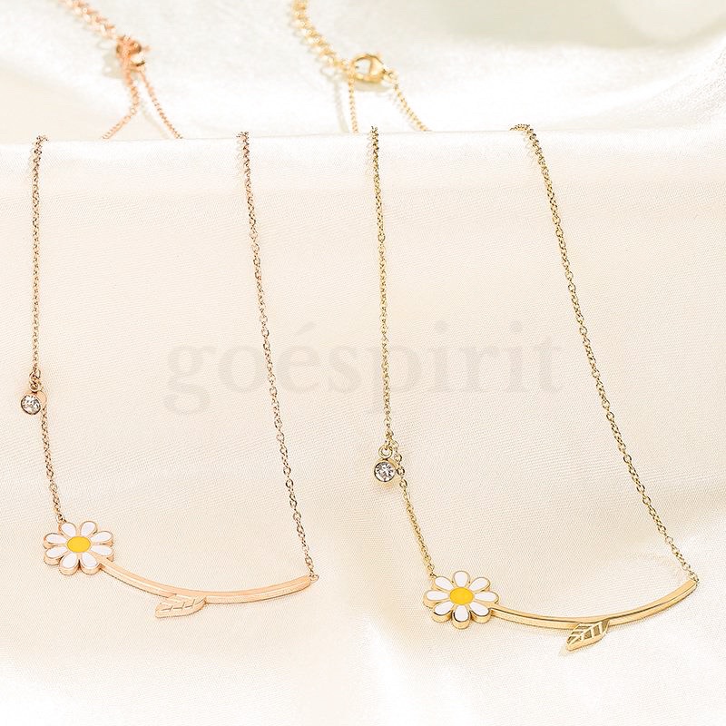 ASTERIA Necklace / kalung titanium • kalung bunga titanium • kalung daisy • kalung titanium korea • 