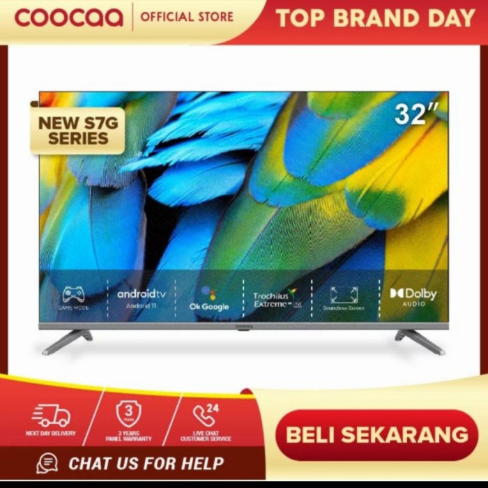Coocaa 32S7G Smart Android 11 Digital TV 32 S7G Inch Garansi Resmi