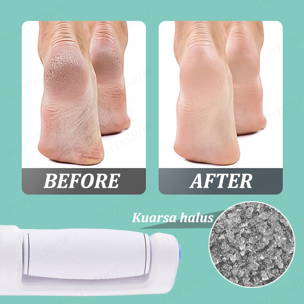 Penghalus Kaki Portabel Elektrik Untuk Pedicure Menghilangkan Kulit Mati Dan Kapalan USB Dapat diisi ulang