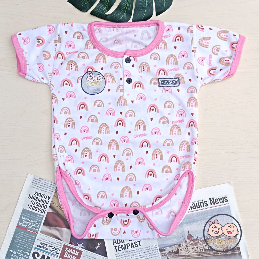 3 Pcs Jumper Bayi Jumpsuit Segitiga SERIAN PINK Chiyoko Baby