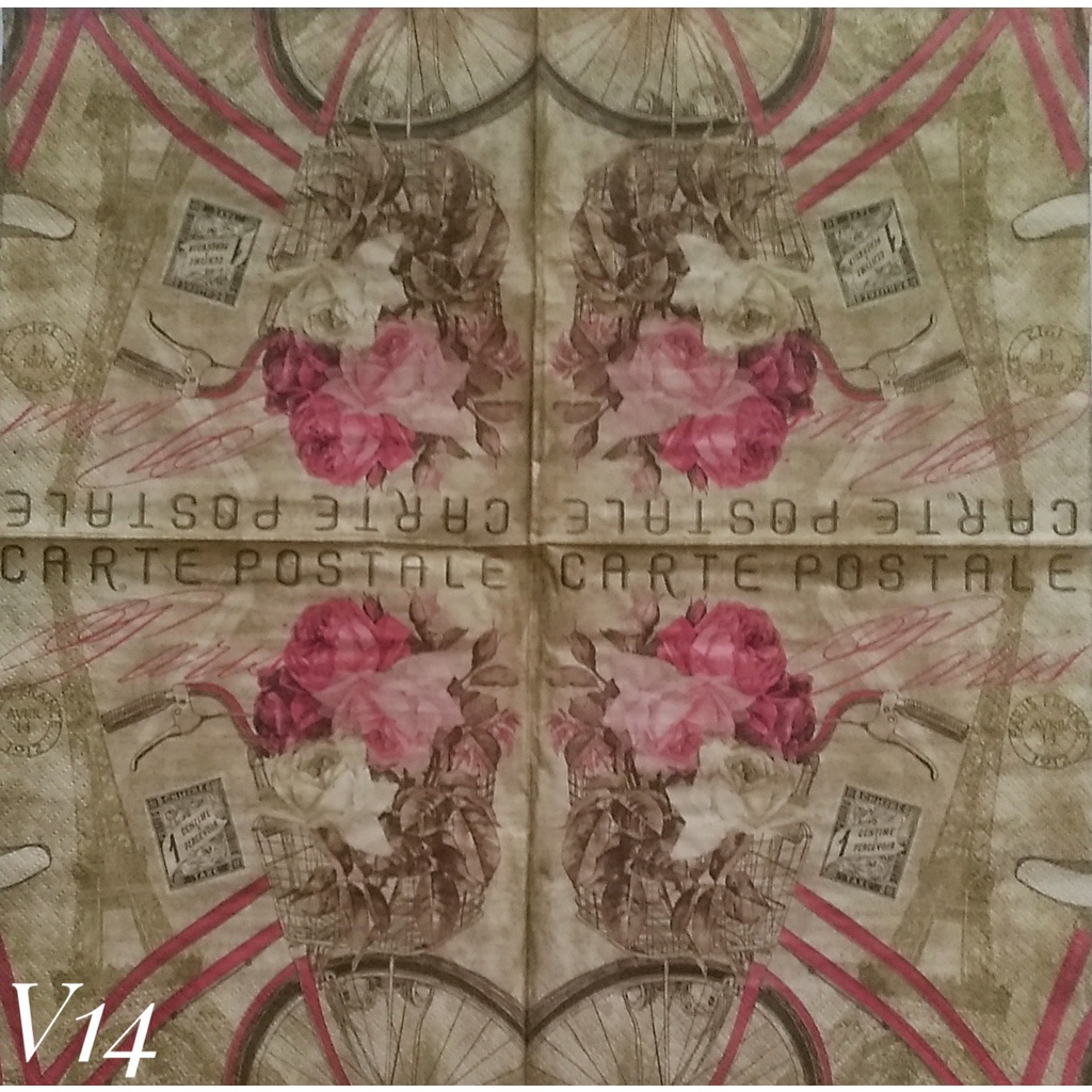 

Napkin Euro Vintage V14/ Tissue Decoupage