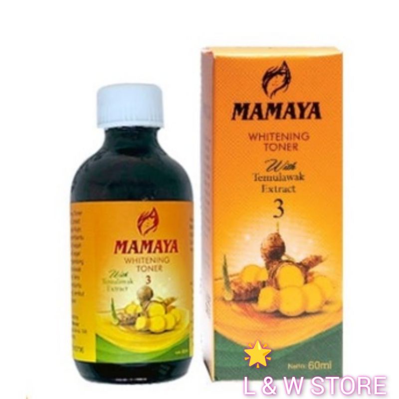 Mamaya Whitening Toner Extract Temulawak 60ml