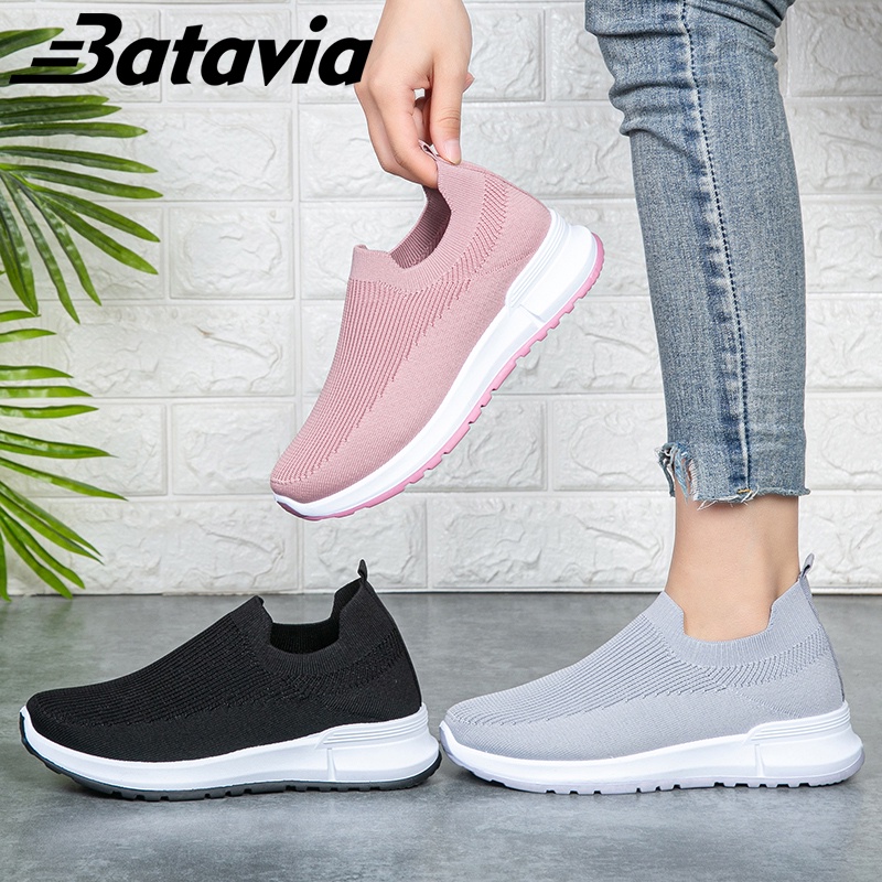 Batavia Sepatu Ranger Series Hitam Polos Sneakers Sport Olahraga Casual Sekolah Pria Wanita Size 37-43