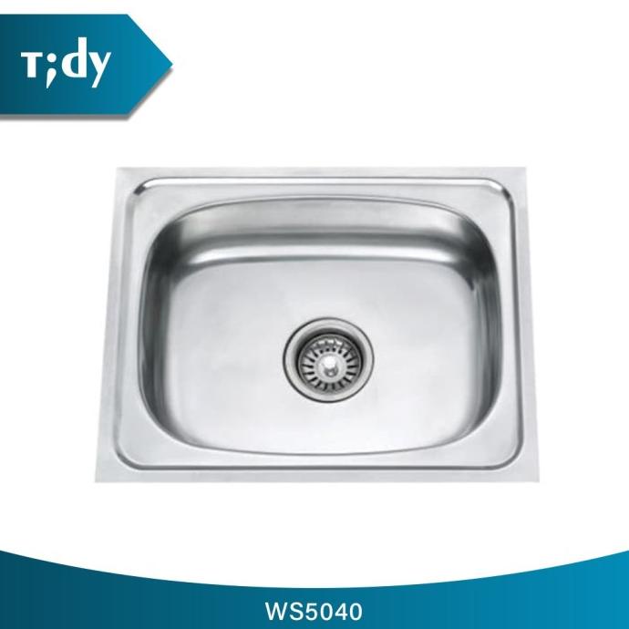 Tidy WS5040 S.Steel Sink+Accs (Wastafel Dapur) asik promo
