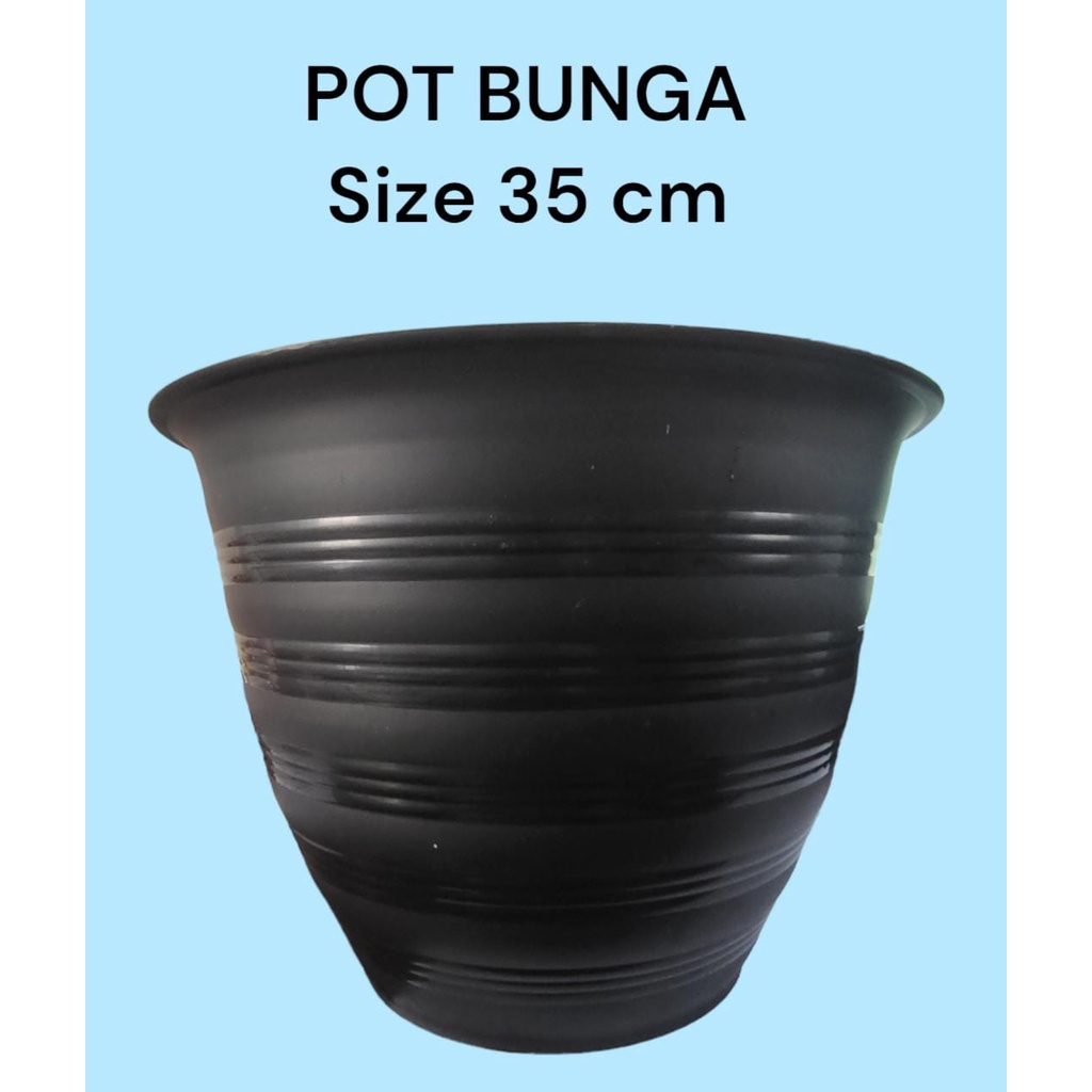 pot bunga tanaman mdn hitam 35 cm model tawon pot bunga murah tebal