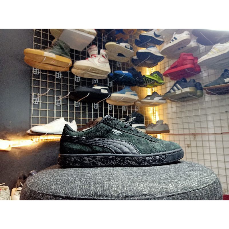 Jual Sepatu Puma Suede Triple Black Hitam Full Shopee Indonesia