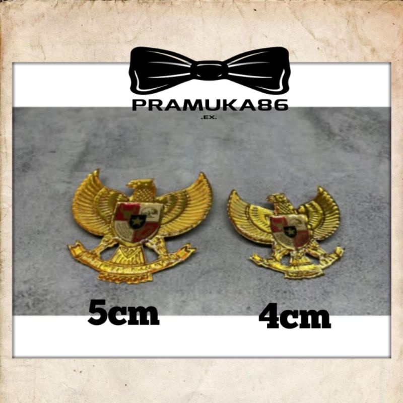 Pin Garuda Bros Pramuka Ukuran 4 &amp; 5 cm bijian