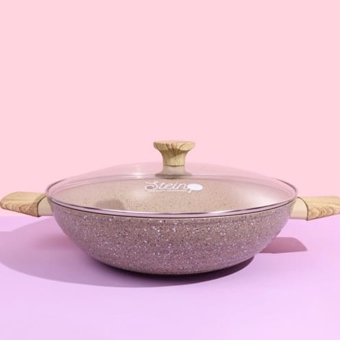 STEINCOOKWARE Wok Pan 30cm & 32 CM ANTI LENGKET GRANITE SERIES