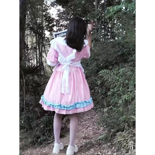 [MikanHiro Store] New super cute pink maid costume cosplay daily cute Lolita women's clothing Lolita suit dress