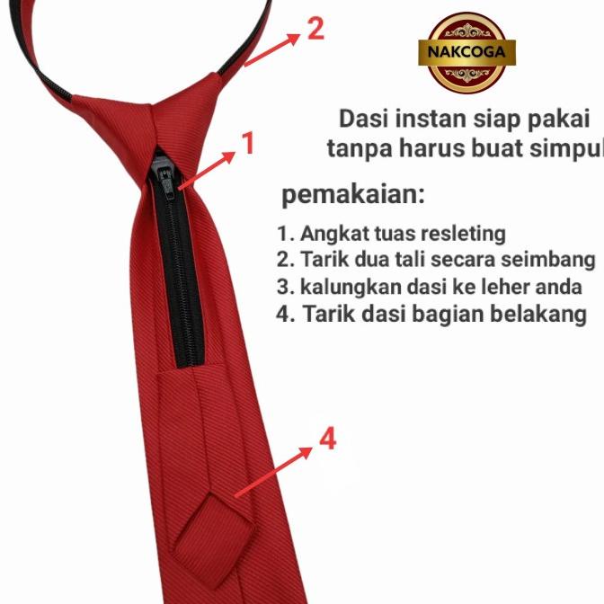 Dasi Instan Hitam pake resleting zipper termurah