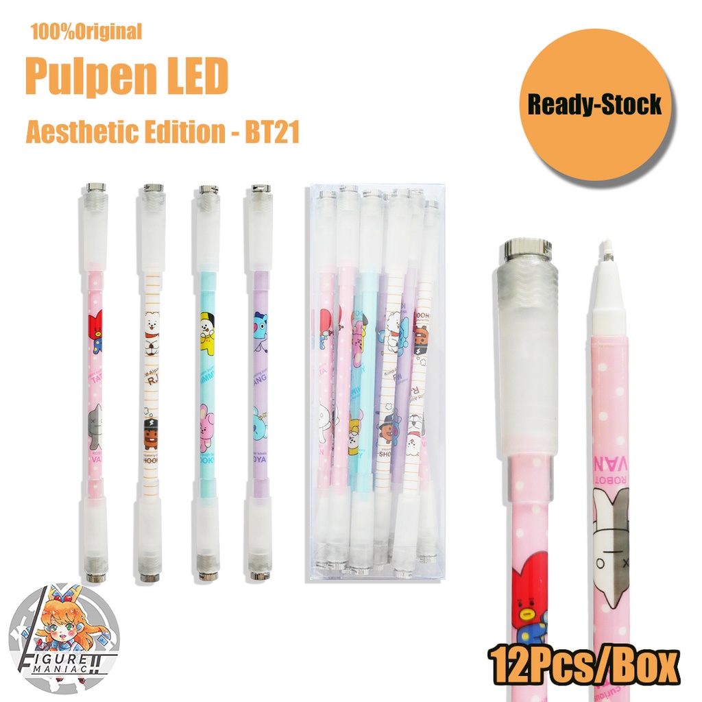 Spinning Pen - Pulpen Putar Plastik Aesthetic Edition Superhero Balance Lampu LED Murah Diskon Berubah Warna