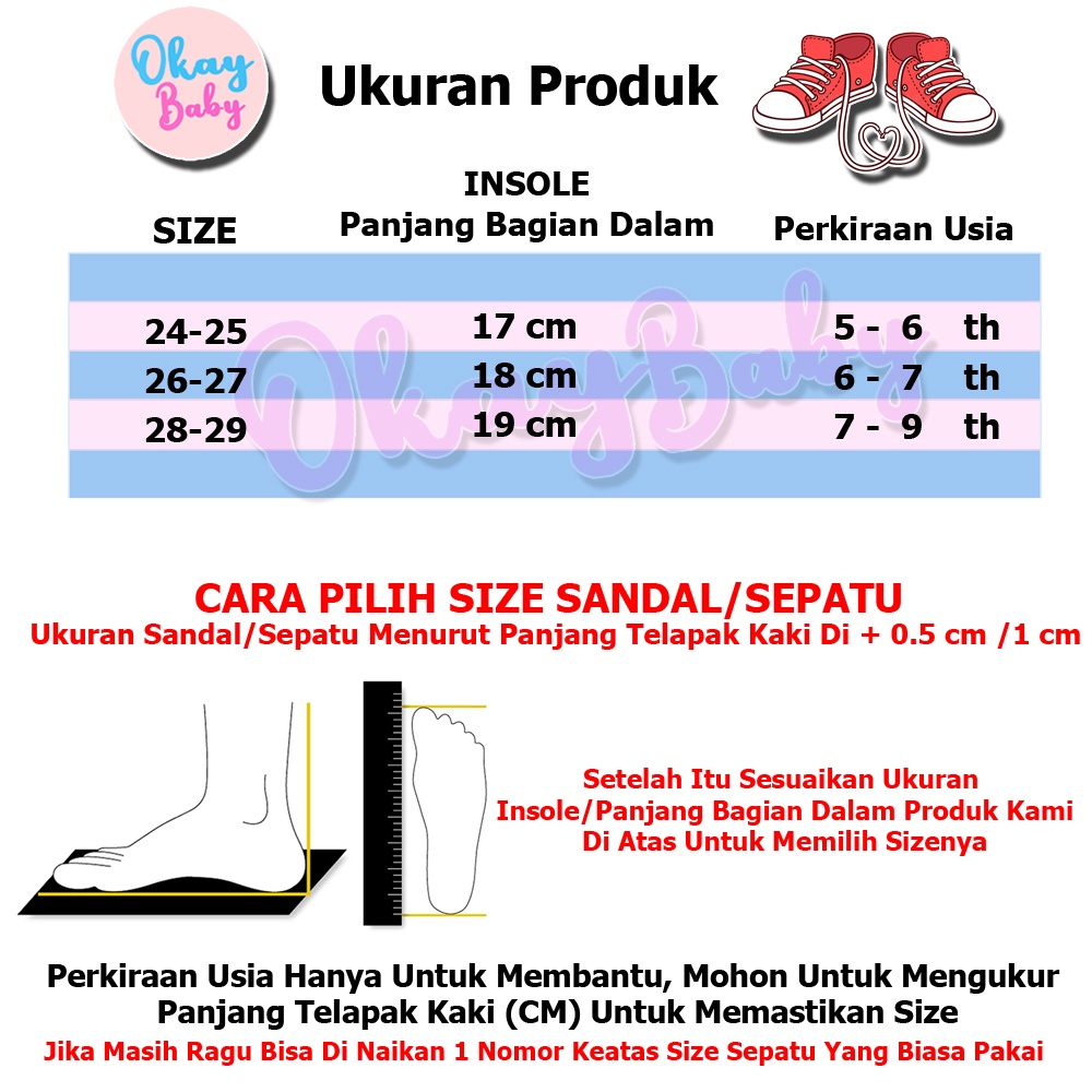 OkayBaby B105 Sandal Anak Selop Motif Rabbit Perempuan Termurah Sepatu Import Fashion Terbaru Kekinian Sendal Karakte Lucu