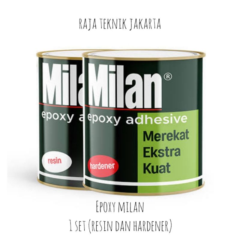 Lem Epoxy Milan Multifungsi Dua Komponen Resin Hardener Kaleng Besar