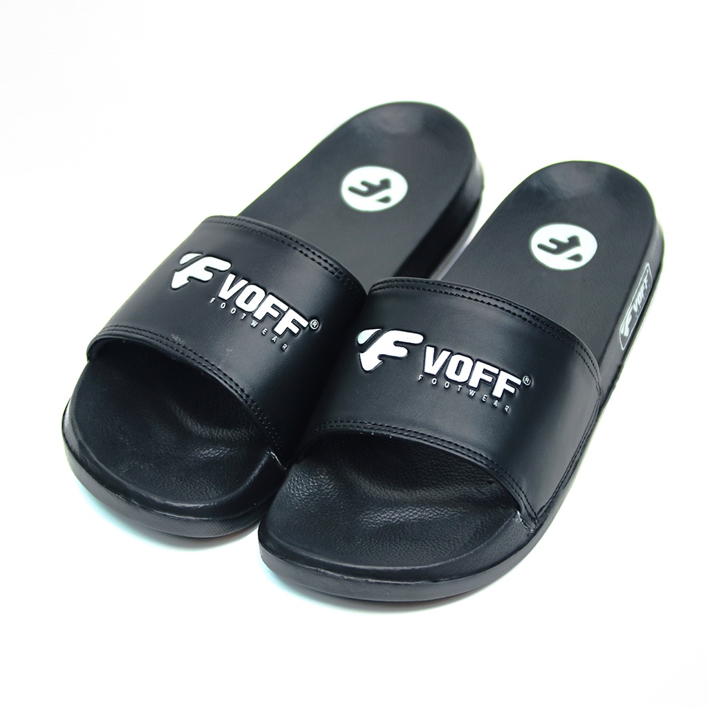 Voff Official Store - Riga Black x Silver | Slippers | Sandal Unisex