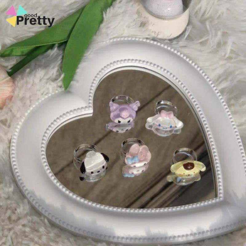 Cincin Kuromi Melody Adjustable Resin Retro Gaya Untuk Wanita - PD