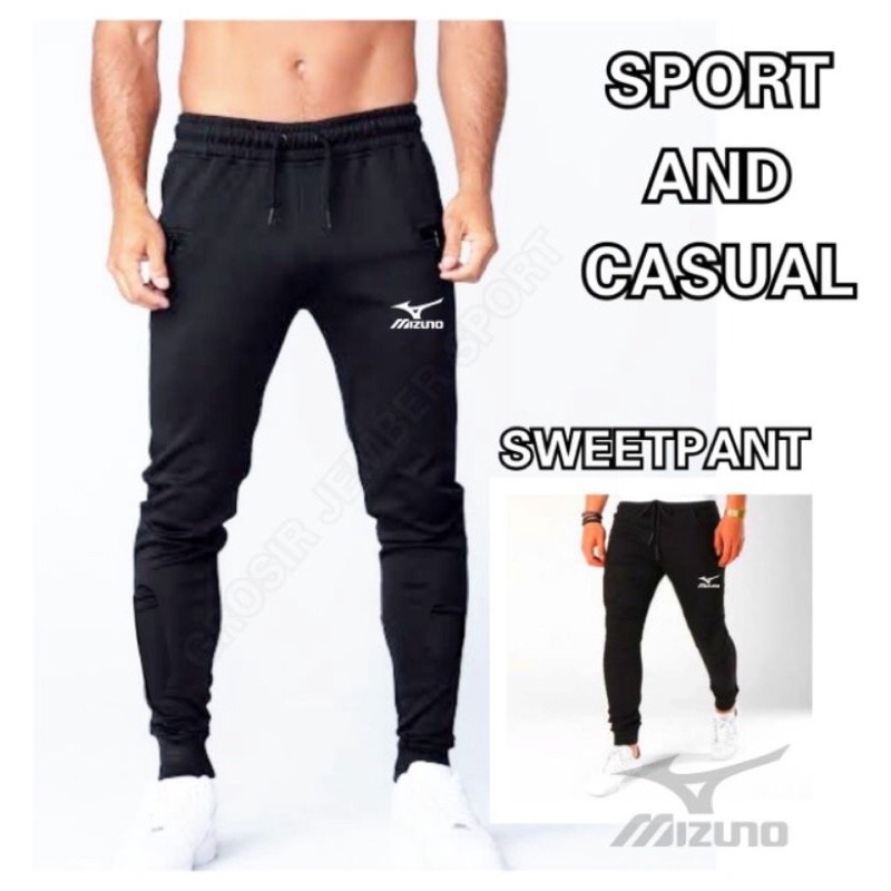 Celana panjang jenis jogerpants untuk voli pria wanita sweatpants panjang badminton