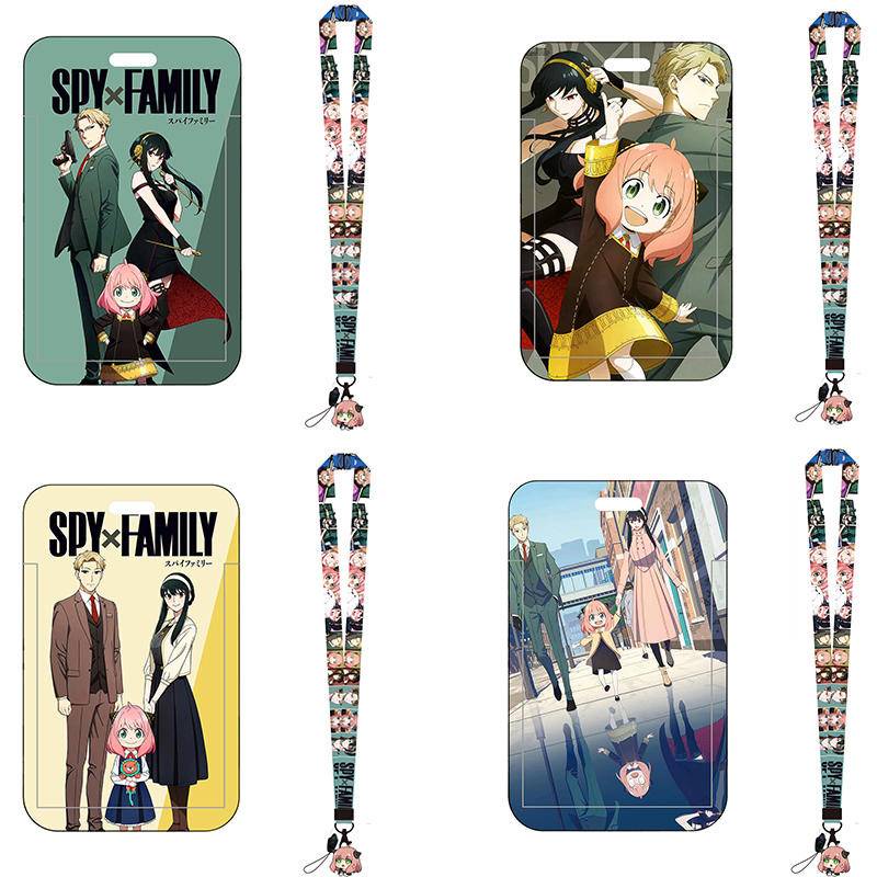 6gaya Anime Spy x Keluarga lanyard card ID Badge Holder Gantungan Kunci Pass Gym Handphone Anak Key Holder Key Rings Hadiah Loid Forger Anya Forger Yor Forger In Stock New Arrival LY