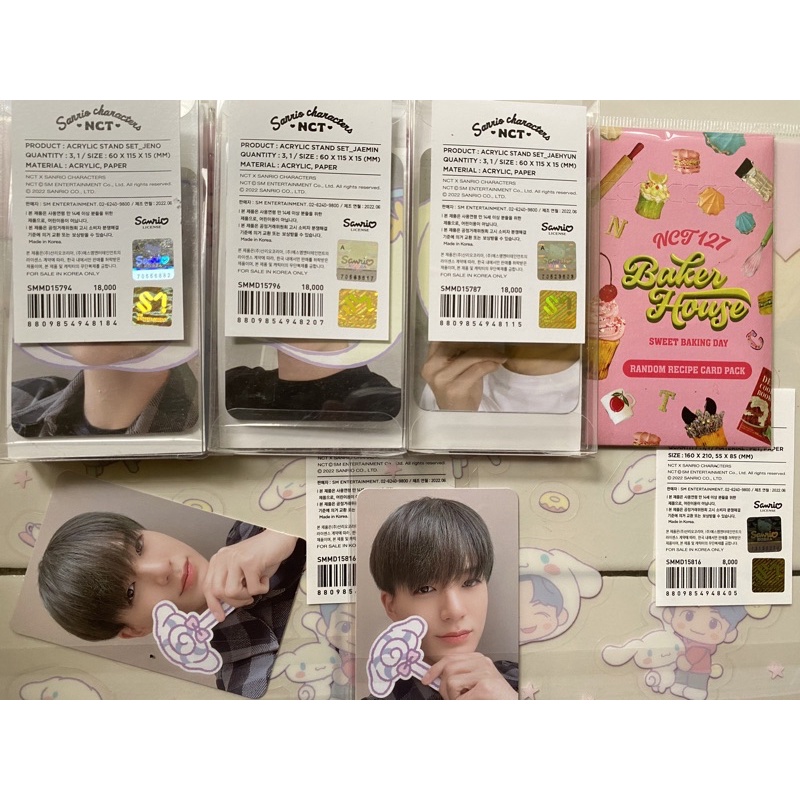 [READY] ACRYLIC CLEAR STICKER SANRIO JENO JAEMIN JAEHYUN